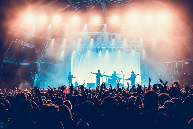 The crowd in a concert