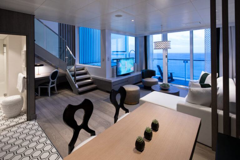 Celebrity Edge, Edge, EG, Stateroom and Suites, Accommodations, cabins, Edge Villa, Suite Class, living room