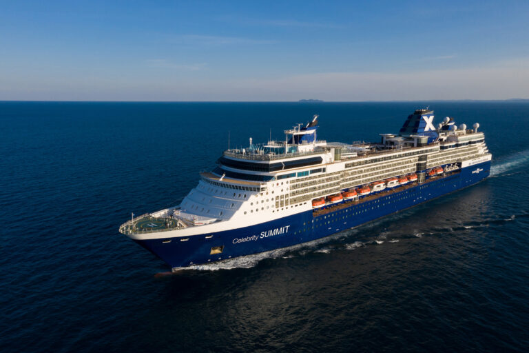 Celebrity Revolution, Millennium Class, Celebrity Summit, SM, Revolutionized, ship aerial, ship exterior, blue hull